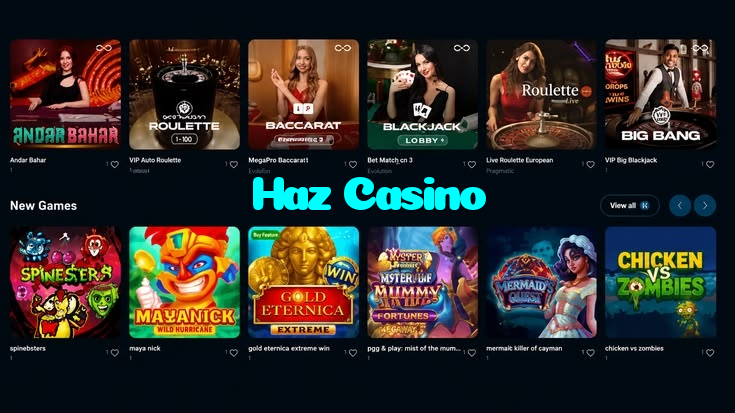 Haz Casino خوش آمدید بونس +600% پیشکش موبائل ایپ کے پروموشن سیکشن میں دکھائی دیتی ہے۔